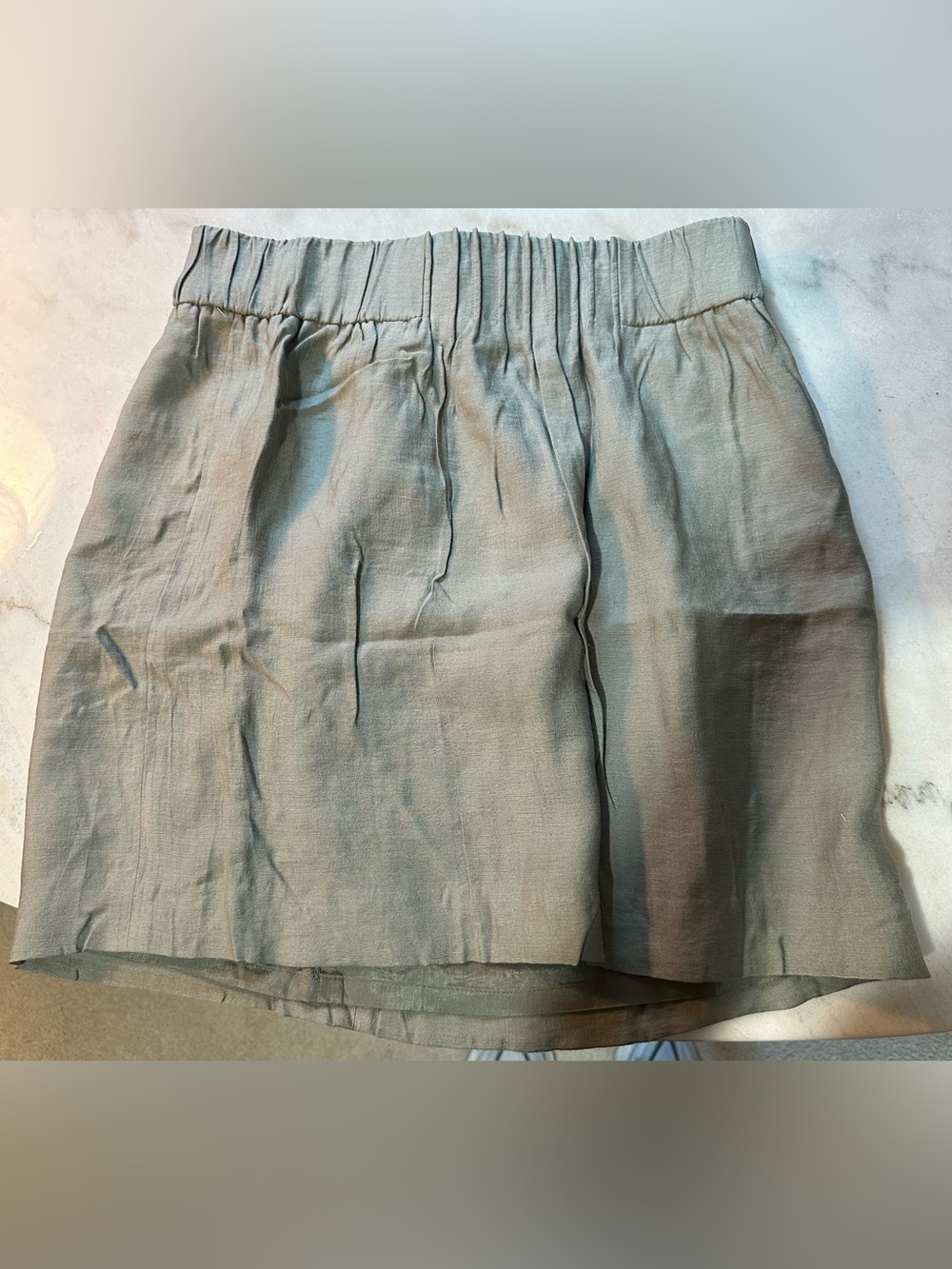 Ann Taylor Loft Size 8: Light Olive Green Elastic Waist Skirt